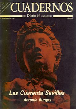Portada de la antologa "Las cuarenta Sevillas", de Antonio Burgos (1990)