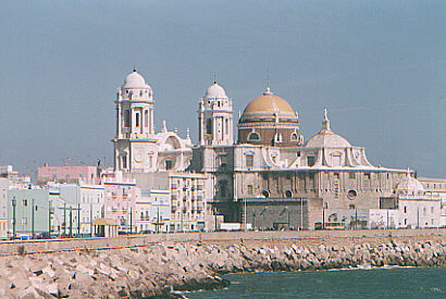  la Catedral de Cdiz, desde el Campo del Sur